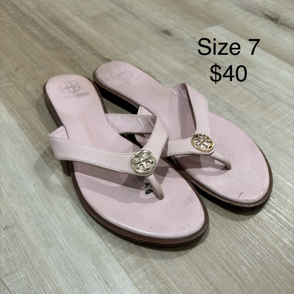 Pink Tory Burch Flip Flops
